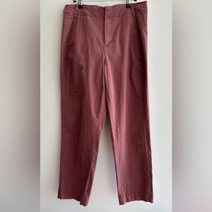 a new day Dusty Rose/Red Stretch Pants, Size 12